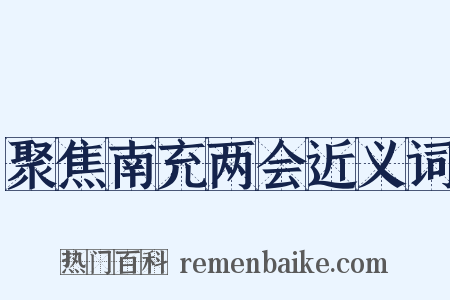 聚焦南充两会近义词是什么意思的图片